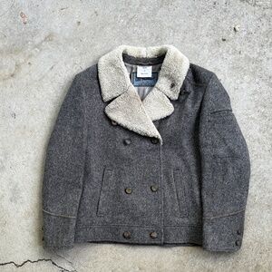 Luis Trenker wool faux fur women's jacket Germany 38